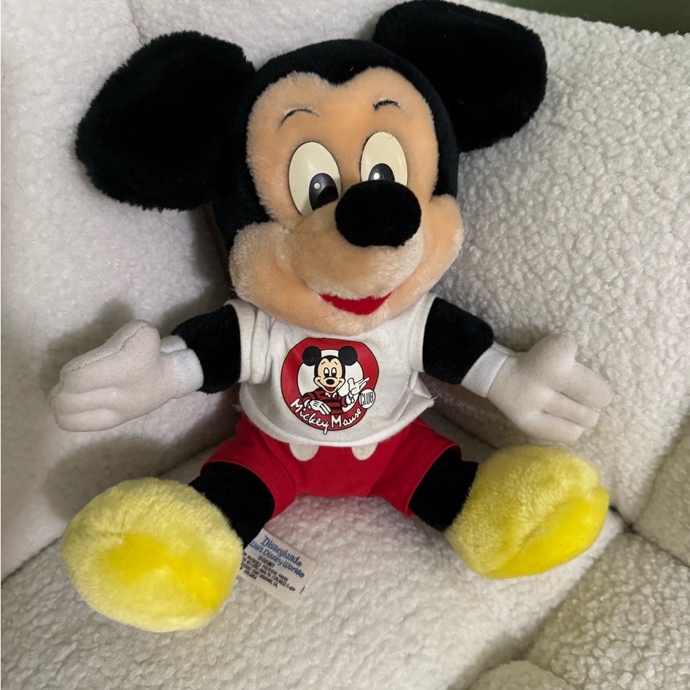 Disney Mickey Mouse Plush with Red and Yellow Accents